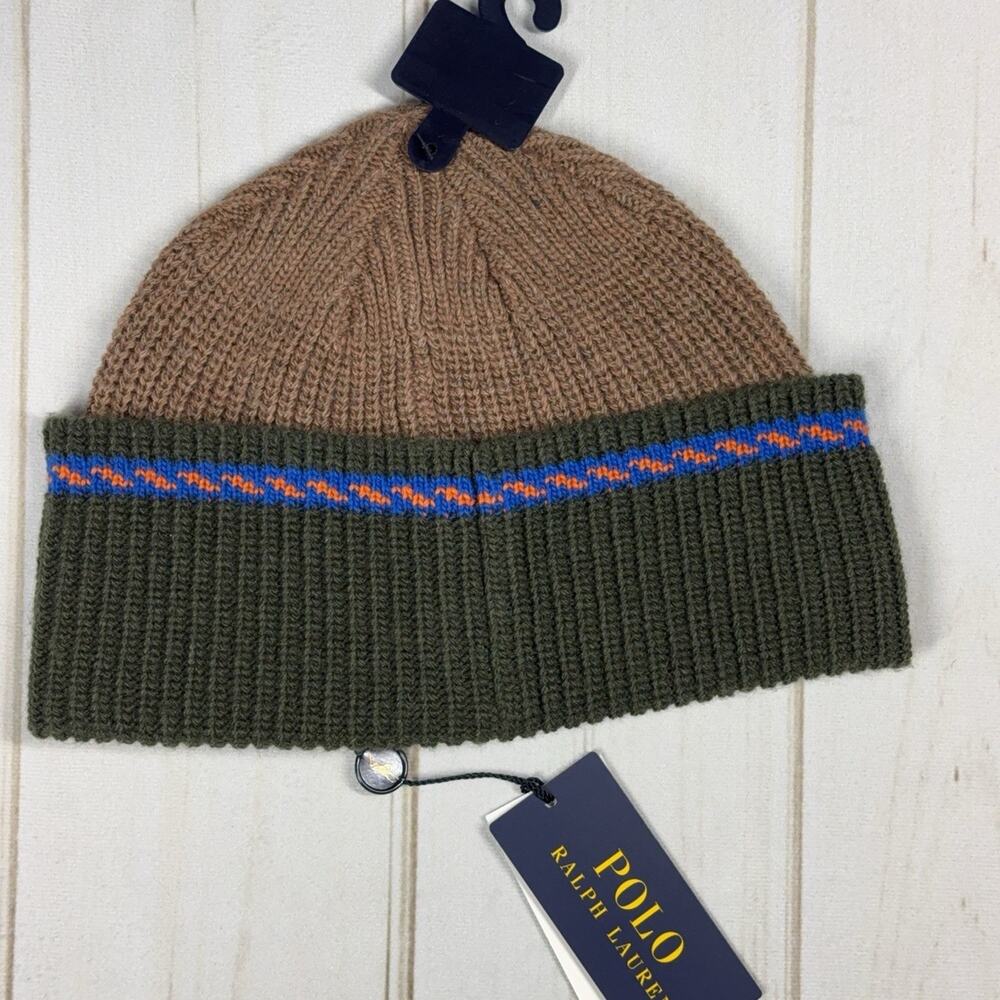 PRL Expedition Forestry Patch Beanie Skully Toque Hat Polo Ralph Lauren - Picture 3 of 11